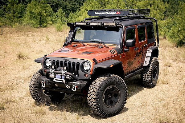 Fender Jogo de Paralamas Hurricane Flat Fender Jeep Wrangler JK/JKU 2007 á 2018