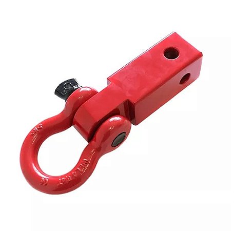 Ponteira De Engate 50x50mm Com Manilha 3/4 Preto com Vermelho