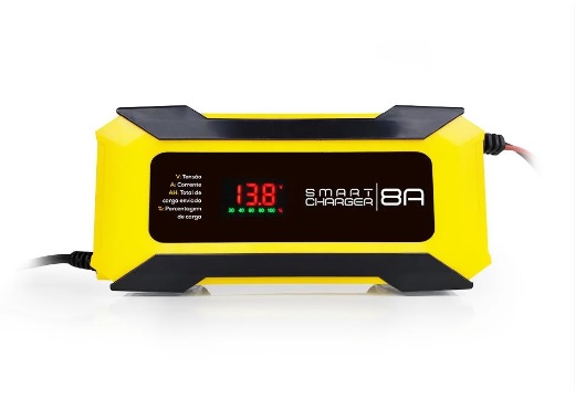 Carregador de Bateria Automotivo Smart Charger 8A Inteligente Bivolt 12V