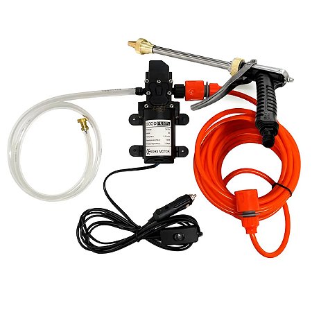 Mini Máquina Lava Jato Automotivo 12V Bico de Ferro