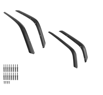 Conjunto de Alargadores de Paralamas para Jeep Wrangler JK JKU 2007 a 2018 - Fender