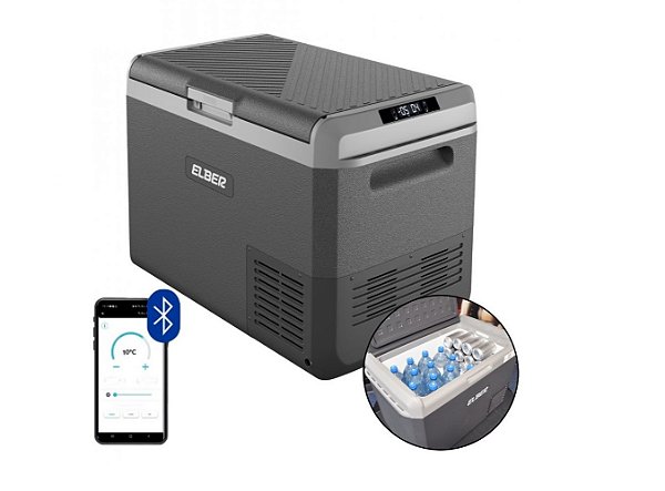 Geladeira Portátil D2D 50 Litros Dark 12v 24v 110v 220v App Bluetooth - Elber