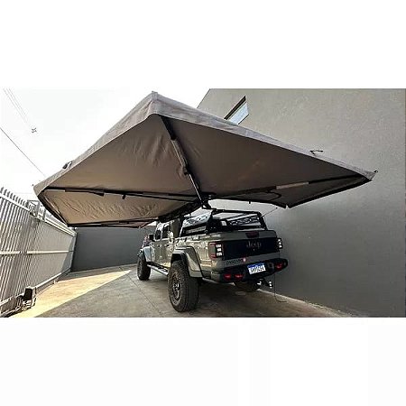 Toldo Asa de Morcego 270 Graus Reforçado Aluminio Impermeável 2,3 mts com led embutido
