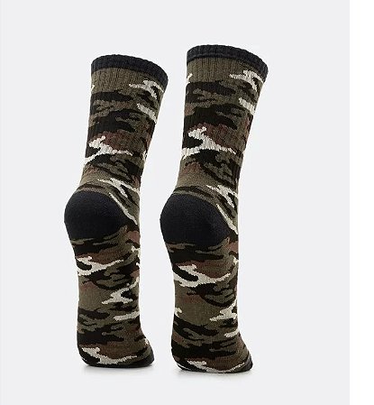 Par de Meias Camufladas Cano Médio