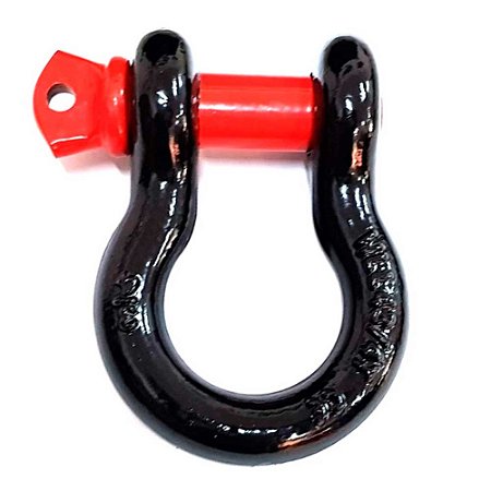 Manilha Curva Preta 3/4 - Pino Rosqueado 4,75 Toneladas