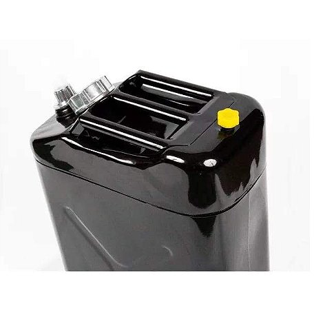 Galão Combustível com Bico 20 Litros Metal Modelo Europeu 0,9mm Preto
