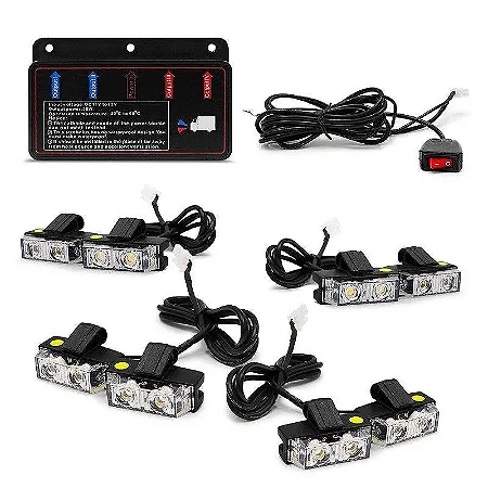 Kit Strobo Automotivo Led Grade Frontal