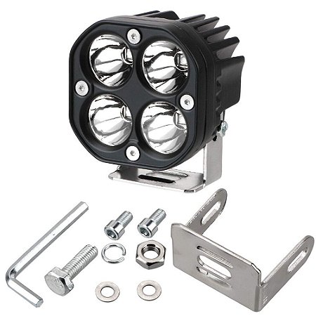 Farol Milha Led Spot 40W Auxiliar Led Branco