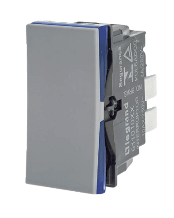 Interruptor Simples Cinza Pial Plus+