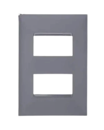 Placa 2 Postos Separados Cinza 4x2 Pial Plus+