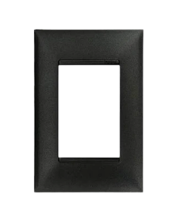 Placa 3 Postos Preta 4x2 Pial Plus+