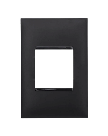 Placa 2 Postos Centrais Preto 4x2 Pial Plus+