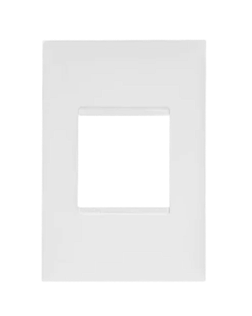 Placa 2 Postos Centrais Branca 4x2 Pial Plus+