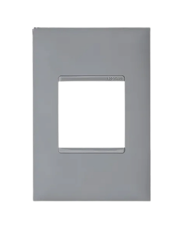 Placa 2 Postos Centrais Cinza 4x2 Pial Plus+