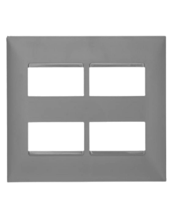 Placa 2+2 Postos Cinza 4x4 Pial Plus+