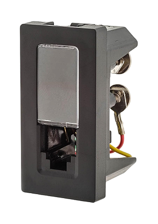 Tomada Telefone Rj11 Preta Pial Plus+