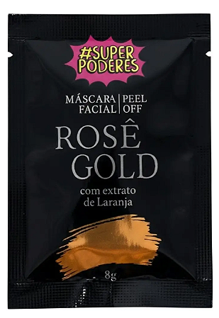 Máscara Facial Peel Off Super Poderes 8g (Rose Gold / 24K Gold)