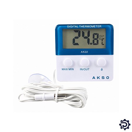 Termômetro Digital com Alarme Freezer Geladeira -50 a 70°C Sonda Externa PLAK22