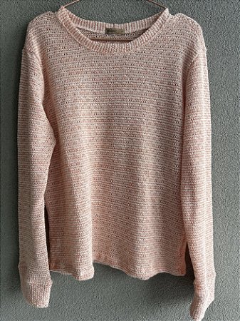 Blusa gola redonda manga longa tricot