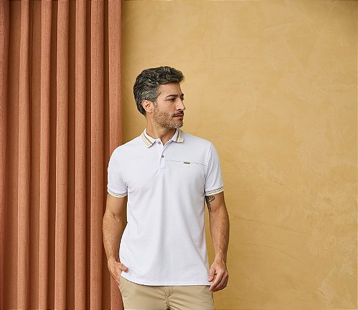 Camisa Polo Masculina Regular Malha Piquet