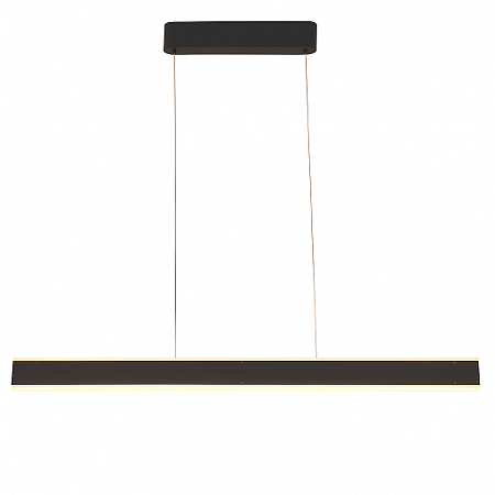 Pendente LED Linear Preto em Metal e Acrílico 100cm 60W 3000K Bivolt (QD05224)