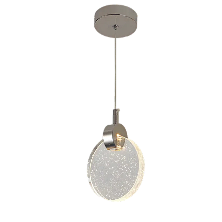Pendente LED Cromado e Cristal Transparente 5W 3000K Bivolt (DCD02166D)
