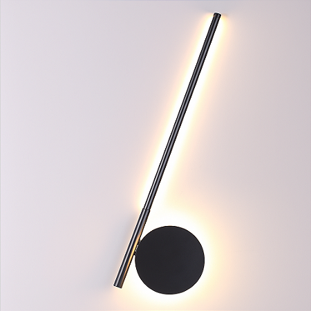 Arandela LED Linear Preta 16W 3000K 800lm Bivolt (DCB01127)