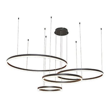 Pendente LED Linear Preto Luz Direta 175W 3000K 12.250lm (DCD03195)
