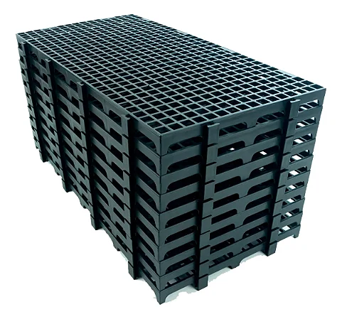 KIT PALETES DE PLASTICO PRETO - 10 UNIDADES