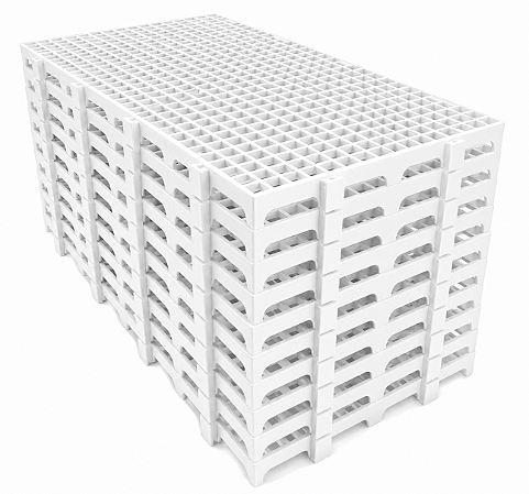 KIT PALETES DE PLASTICO BRANCO - 10 UNIDADES