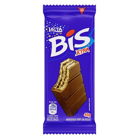 Zé Delivery - Chocolate Bis Xtra ao Leite 45g - Pack 4 unidades