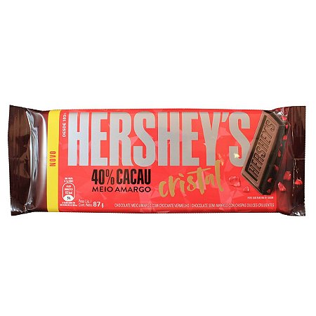 HERSHEY´S MEIO AMARGO CRISTAL 40% CACAU 85g