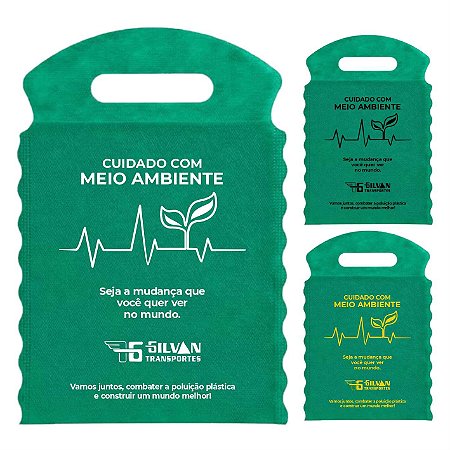 100 Lixeirinhas Tnt Sacolinhas de Câmbio Para Meio Ambiente