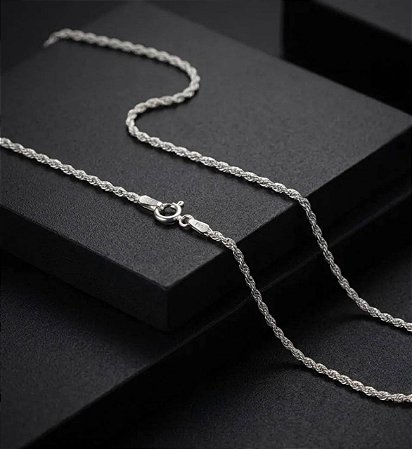 CORRENTE 1.5MM ELO BAIANO 60CM EM PRATA 925