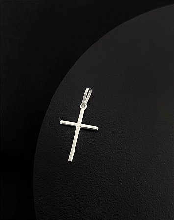 PINGENTE DE CRUZ CRUCIFIXO PALITO EM PRATA 925