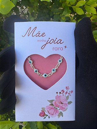 KIT CARTELA ESPECIAL PULSEIRA OLHOS GREGOS EM PRATA 925