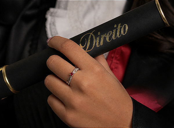 Anel de Formatura Direito em Prata 925