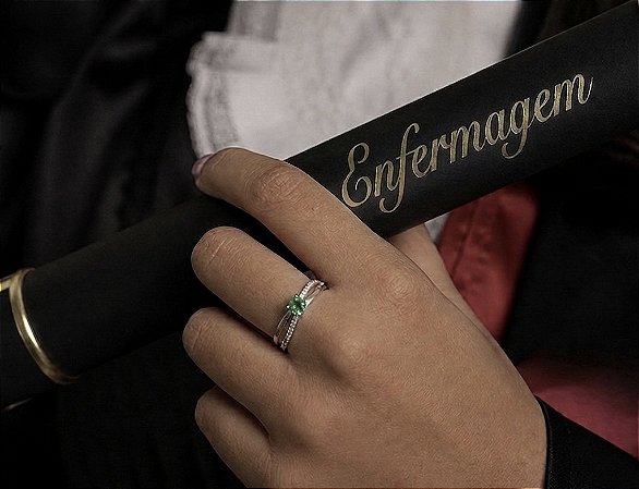 Anel de Enfermagem em Prata 925