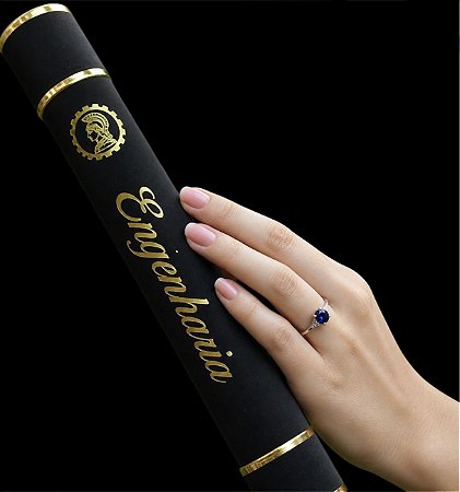 Anel de Formatura Engenharia em Prata 925