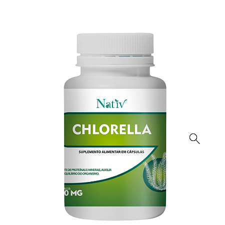 Chlorella 500mg Nativ Suplemento Natural Premium 60 Caps