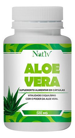 Aloe Vera Nativ 500mg 60 Cápsula - Energia E Vitalidade