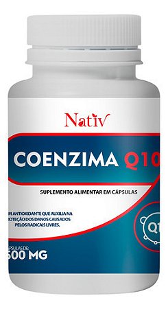 Coenzima Q10 500mg 60 Cápsulas Nativ - Antioxidante Natural