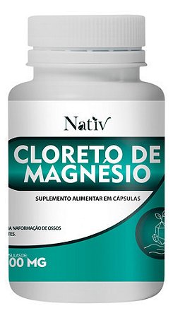Cloreto De Magnésio Pa - Nativ - 500mg - 120 Cápsulas