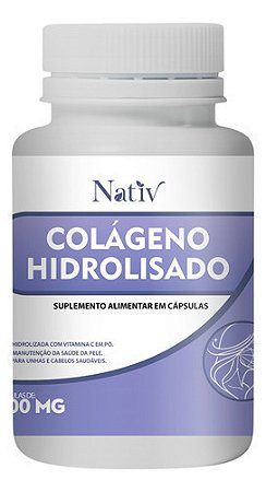 Colágeno Hidrolisado + Vitamiana C Nativ 500mg 60 Cap