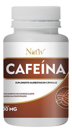 Termogênico Cafeína 120 Caps 500mg 100% Pura Nativ- Energia