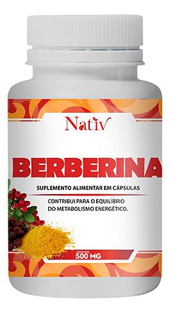 Berberina Premiun Nativ 500mg 120 Cap-redução De Colesterol