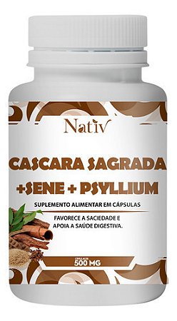 Cáscara Sagrada + Sene + Psyllium Nativ 500mg - 60 Capsulas