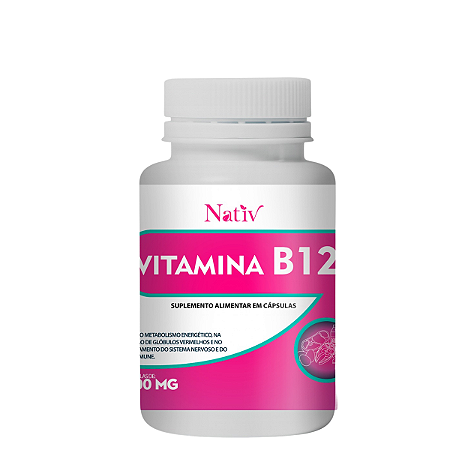 Vitamina B12  120 Cáp auxiliando conversão alimentos energia