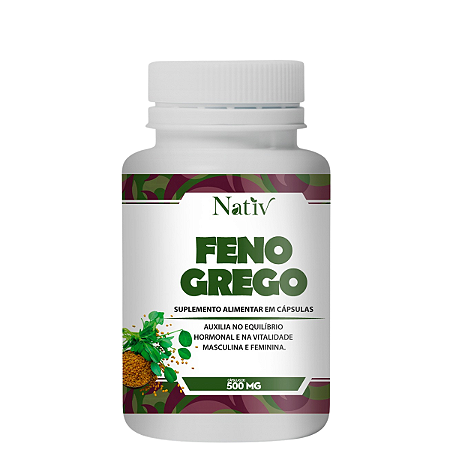 Feno Grego - Nativ - 500mg -120 Cápsulas