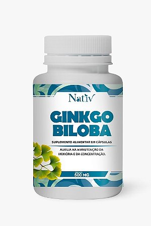 Ginkgo Biloba - Nativ - 500mg - 60 cápsulas